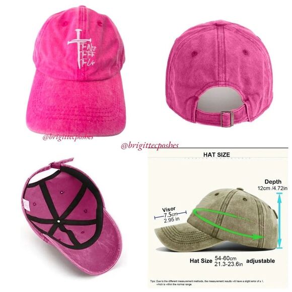 BASEBALL CAP Unisex Plum Red 'The Way, The Truth, The Life" - Picture 7 of 7